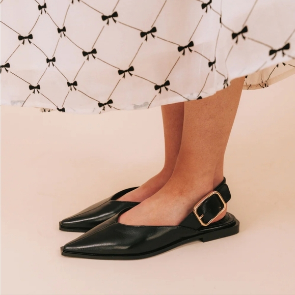 STEVE MADDEN Shay leather slingback flats Size 6.5 - Picture 1 of 9